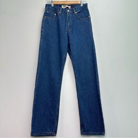 Levi’s 505 Regular Fit Size 29x32 Straight Leg Jeans Dark Stonewash - Picture 2 of 7